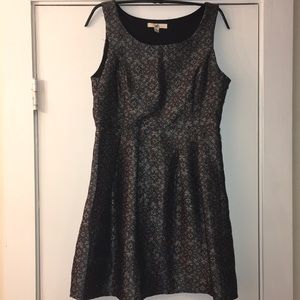 YA LOS ANGELES Silver Floral Metallic Party Dress